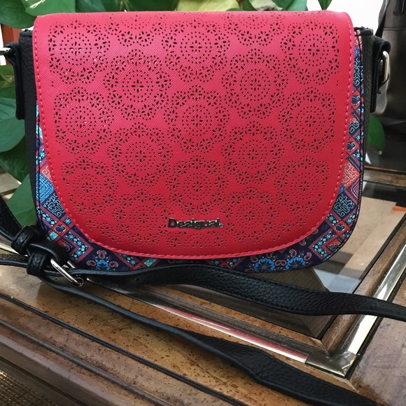 Desigual Handbags - Desigual, colorful, flower like printed purse.